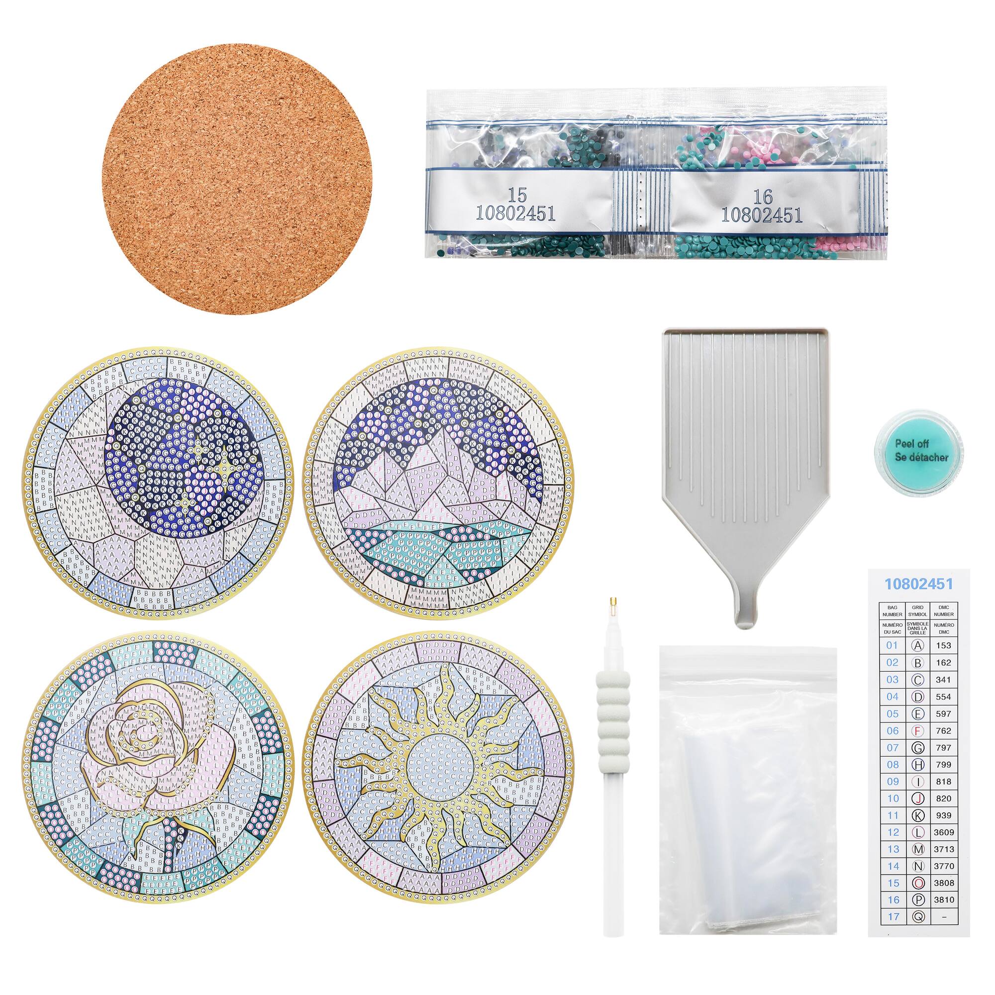 Starlit Romance Diamond Art Coaster Kit by Make Market®